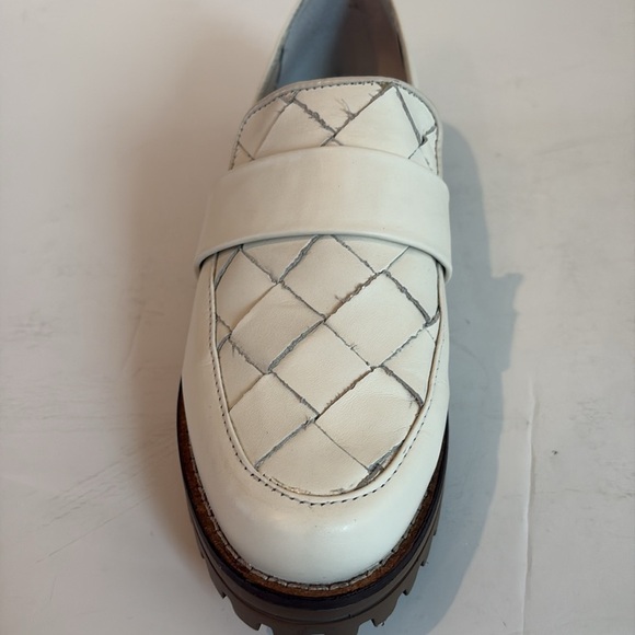 dolce vita Aubree lug sole loafers creamy white basket weave foot size 8 - Picture 15 of 16